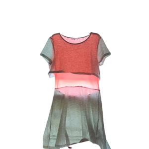 Grey and peach dress